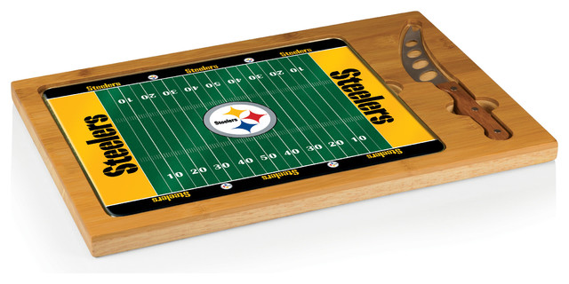 640x320 Pittsburgh Steelers Icon Cutting Board And Tray And Knife Set