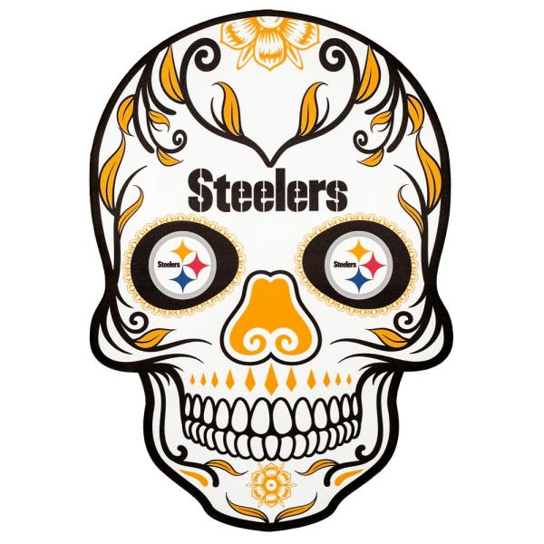 600x600 Applied Icon Nfl Pittsburgh Steelers Outdoor Skull Graphic Large