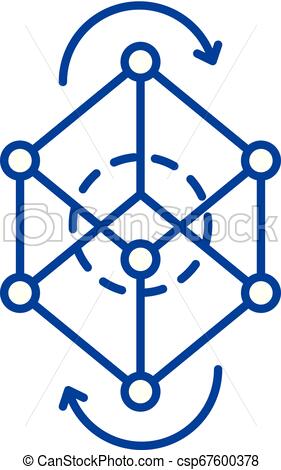 281x470 Business Model Pivot Line Icon Concept Business Model Pivot Flat