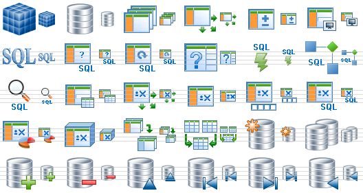528x281 Database Toolbar Icon Pack