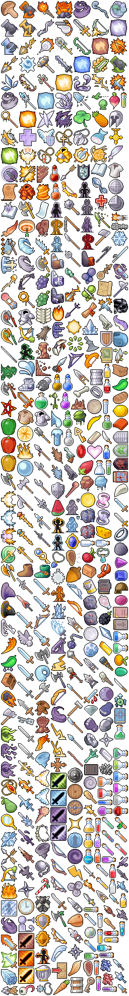 256x1963 Pixel Art Icons For Medievalfantasy Rpg