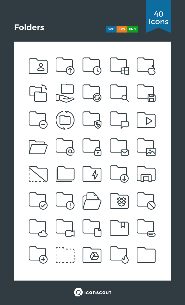 Folders Icon Pack 735x1210 Folders Icon Pack