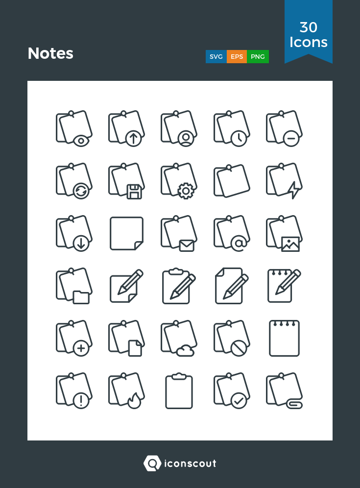 Notes Icon Pack 735x996 Notes Icon Pack