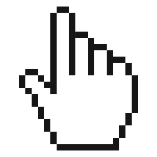 512x512 Pixel Hand Cursor Icon