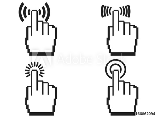 500x375 Pixel Hands Icon Set