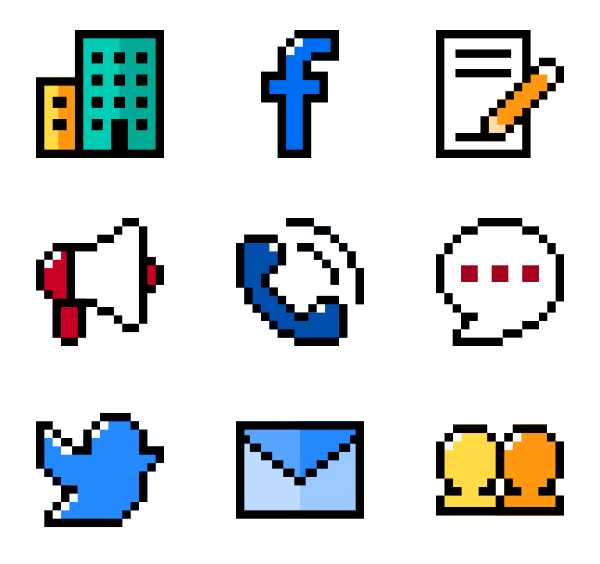 Pixel Icon Style Linear Color 600x564 Pixel Icon Style Linear Color