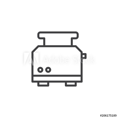 500x500 Toaster Outline Icon Linear Style Sign For Mobile Concept And Web