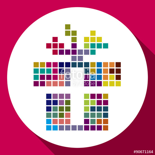 500x500 Pixelated Icon Gift Box Symbol Stock Image And Royalty Free