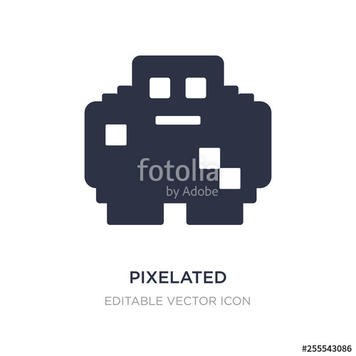 500x500 Pixelated Icon On White Background Simple Element Illustration