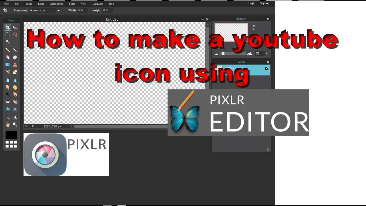 1280x720 How To Make Youtube Icon Using Pixlr