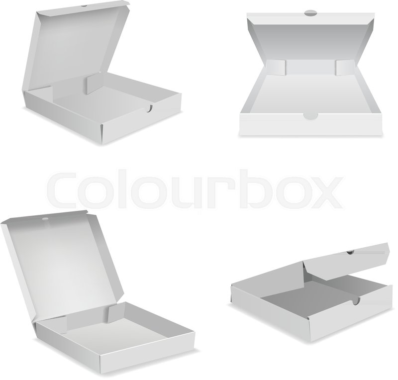 800x764 Pizza Box Icons Set Realistic Stock Vector Colourbox