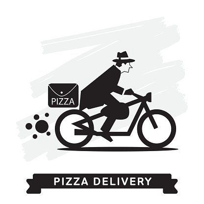 416x416 Pizza Delivery Service, Vector Premium Clipart
