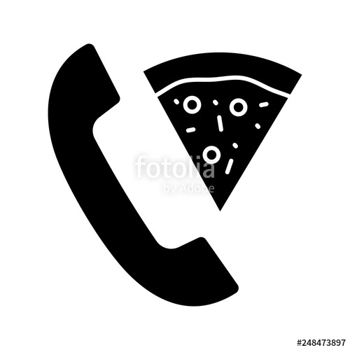 500x500 Pizza Delivery Call Glyph Icon Stock Image And Royalty Free