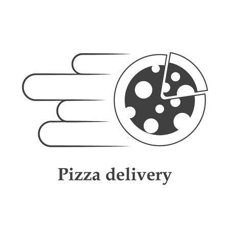 450x450 Icon Pizza Delivery Vector On White Background Royalty Free