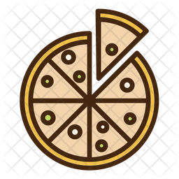 256x256 Pizza Icon Of Colored Outline Style