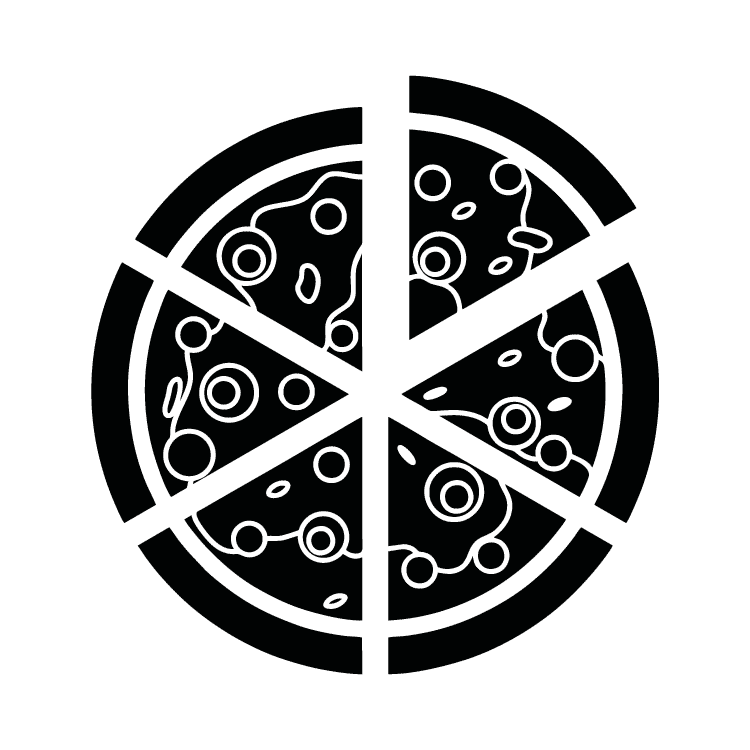 750x750 Black Pizza Icon