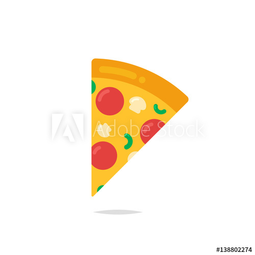 Pizza Slice Icon Vector 500x500 Pizza Slice Icon Vector