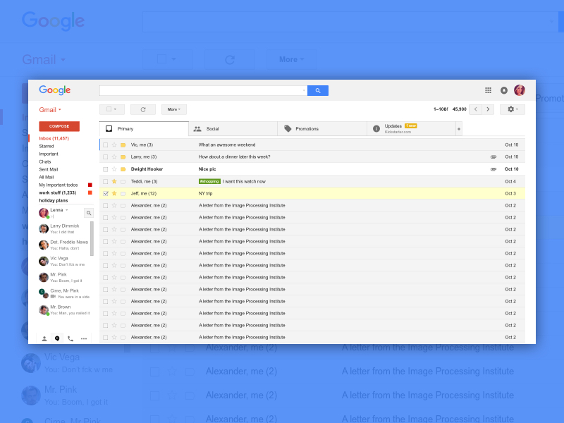 800x600 Gmail Desktop Ui Sketch Freebie