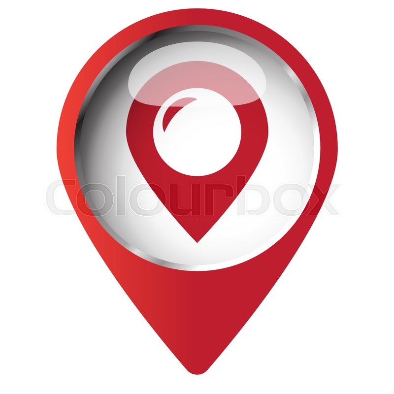 800x800 Map Pin Symbol With Place Icon Red Stock Vector Colourbox