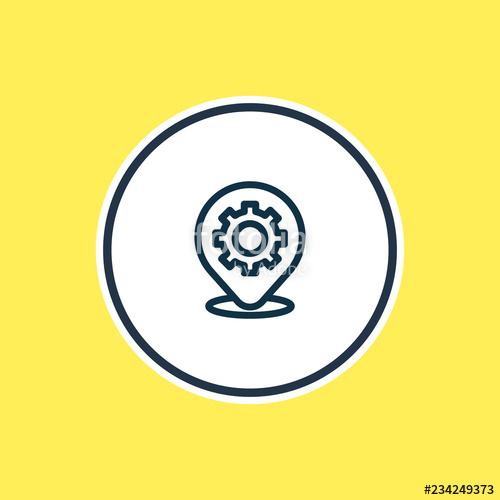 500x500 Vector Illustration Of Place Optimization Icon Line Beautiful