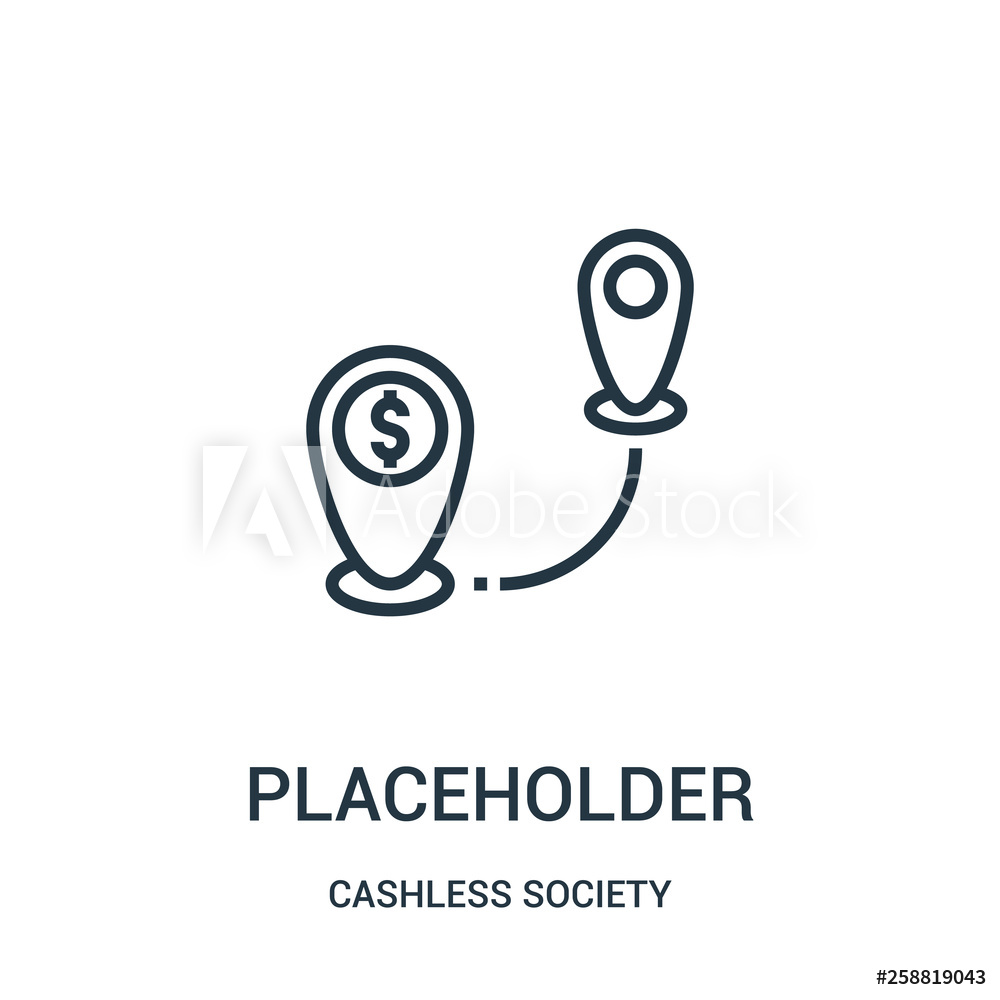 1000x1000 Photo Art Print Placeholder Icon Vector From Cashless Society