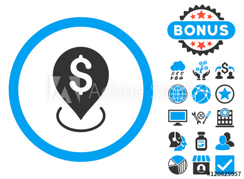 500x366 Bank Placement Icon With Bonus Images Vector Illustration Style
