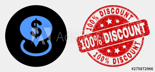 500x233 Rounded Dollar Placement Icon And Discount St Red Rounded