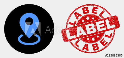 500x236 Rounded Map Marker Placement Icon And Label Seal St Red