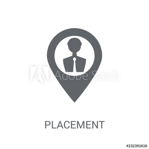 500x500 Placement Icon Trendy Placement Logo Concept On White Background