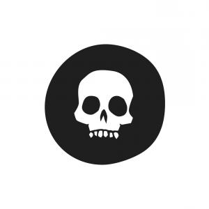 300x300 Black Death Skull Icon Vector Hoodamathrun