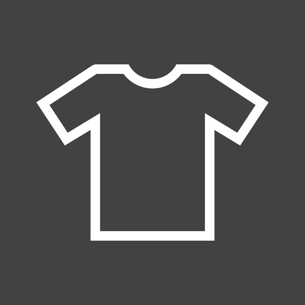 1024x1024 Plain T Shirt Line Inverted Icon