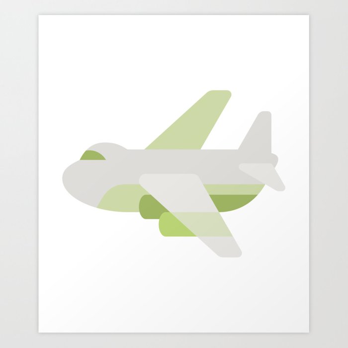 700x700 Big Jumbo Plane Icon Emoji Art Print