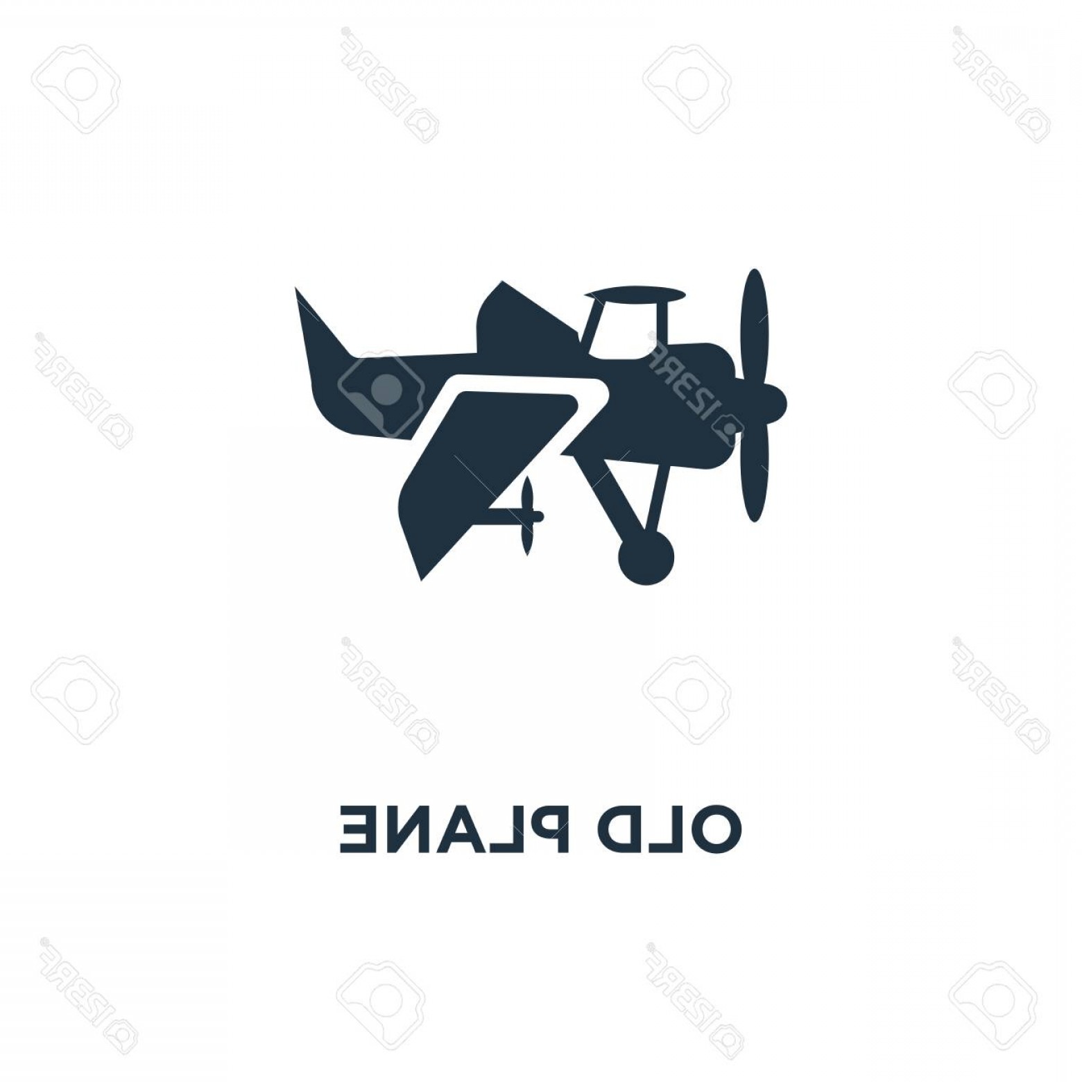 1560x1560 Photostock Vector Old Plane Icon Black Filled Vector Illustration