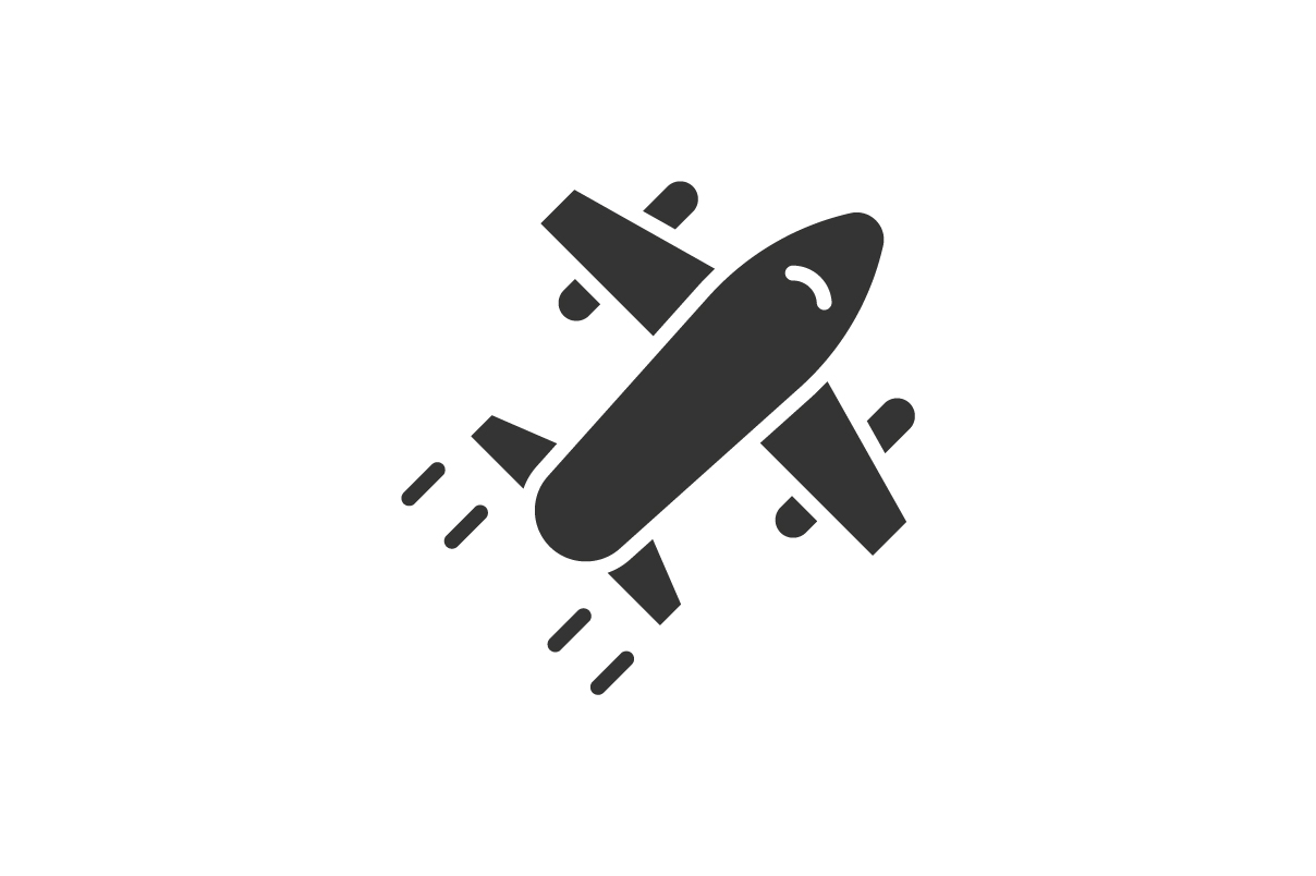 1208x804 Plane Icon Graphic