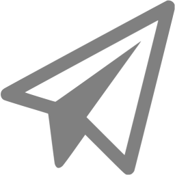 256x256 Gray Paper Plane Icon