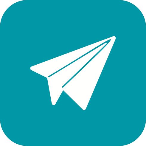490x490 Paper Plane Icon Vector Illustration