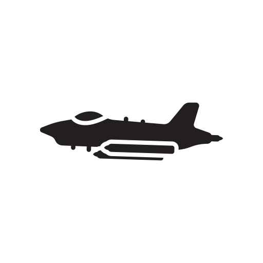 512x512 Aeroplane, Aircraft, Airplane, Fighter, Military, Plane Icon Free