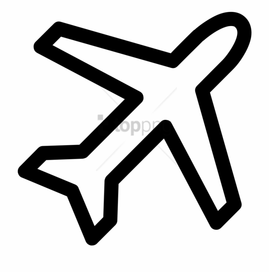 920x930 Airplane Outline Png