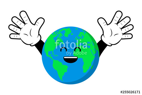 500x334 Happy Planet Earth Icon Stock Image And Royalty Free Vector