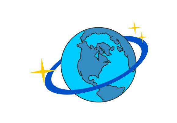 580x406 Planet, Globe Icon On Space Logo Graphic