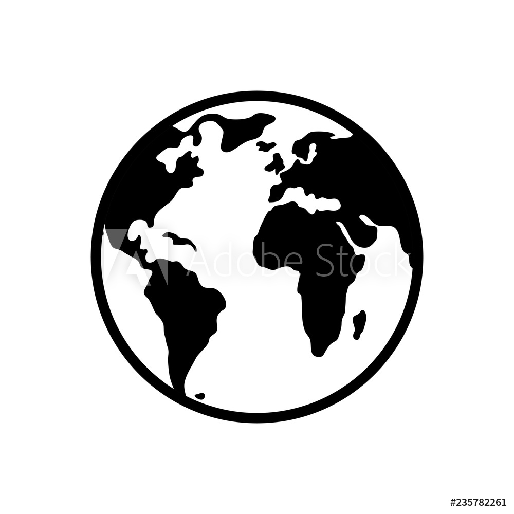 1000x1000 World Planet Earth Icon Foto, Poster, Wandbilder Bei Europosters