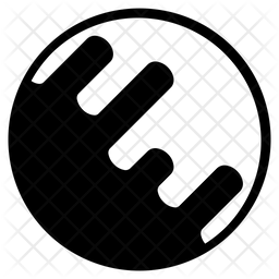 256x256 Planet Icon Of Glyph Style