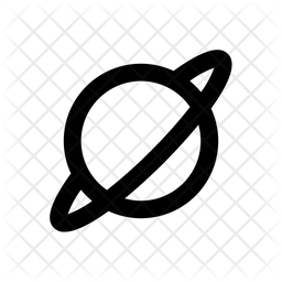 256x256 Planet Icon Of Line Style