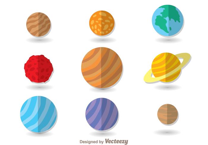 700x490 Planets Flat Icons