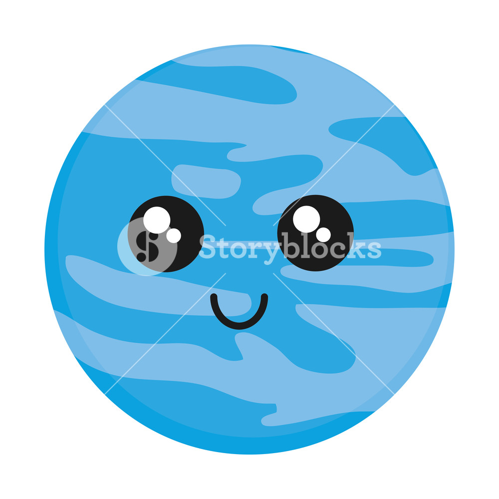 Kawaii Neptune Planet Icon Over White Background Vector 1000x1000 Kawaii Neptune Planet Icon Over White Background Vector