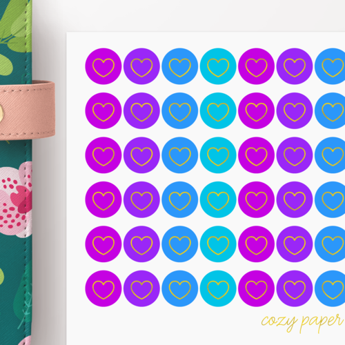 500x500 Foiled Unicorn Deco Planner Stickers Cozy Paper Co