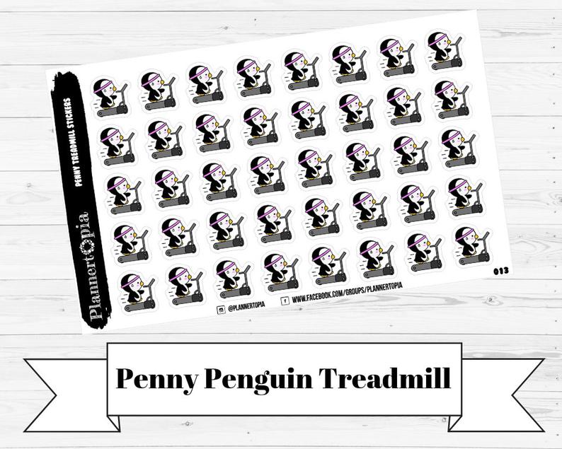 794x635 Running Icon Penny Penguin Penguin Planner Sticker Etsy
