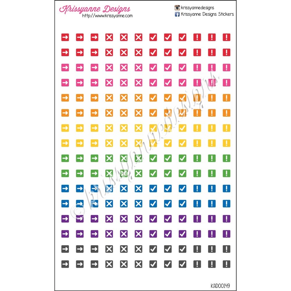 1000x1000 Mini Square Reminder Icon Stickers