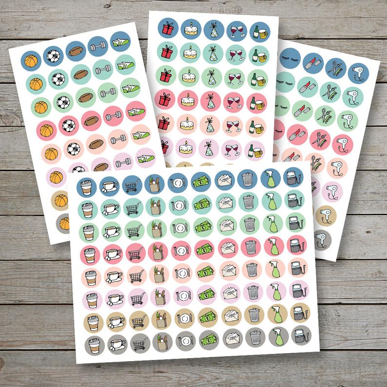 794x794 Printable Planner Stickers Planner Icon Stickers Planner Etsy