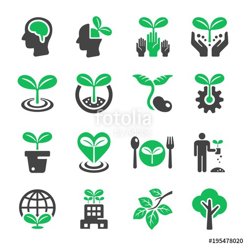 500x500 Plant Icon Set Stock Image And Royalty Free Vector